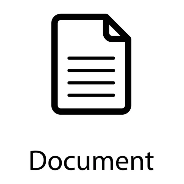 Document Affaires Vecteur Dans Conception Ligne — Image vectorielle