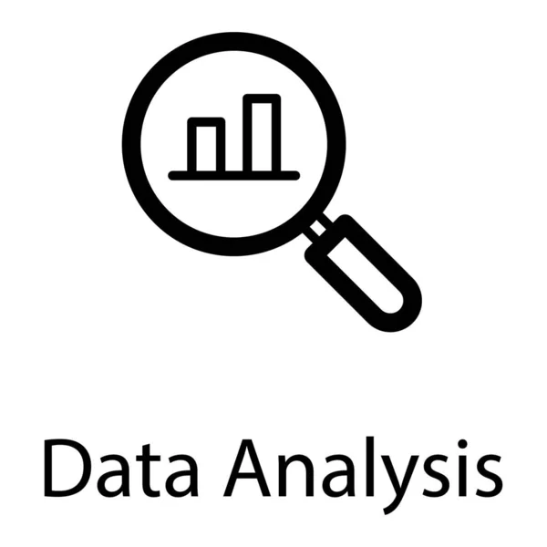 Vecteur Analyse Données Dans Conception Ligne — Image vectorielle