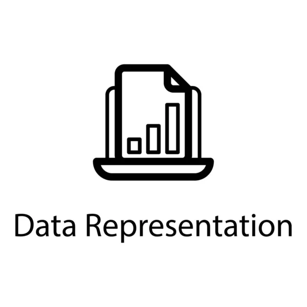 Line Online Datendarstellung Vektor Design — Stockvektor