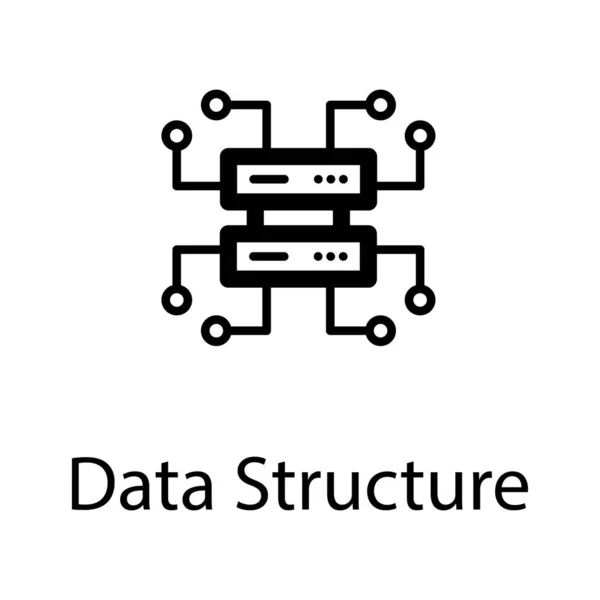 Návrh Vektoru Struktury Databáze Čar — Stockový vektor