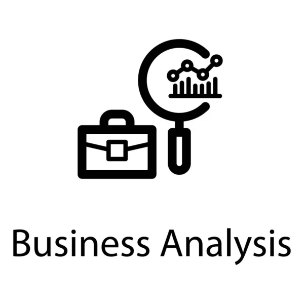 Linje Affärsanalys Vektor Design — Stock vektor