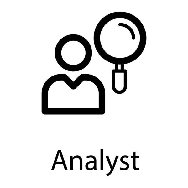 Business Analyst Vektor Liniendesign — Stockvektor