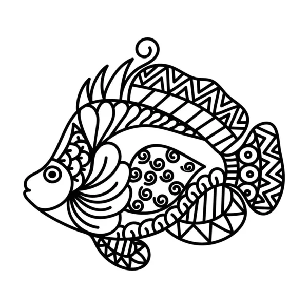 Payaso Peces Icono Diseño Vectores — Vector de stock