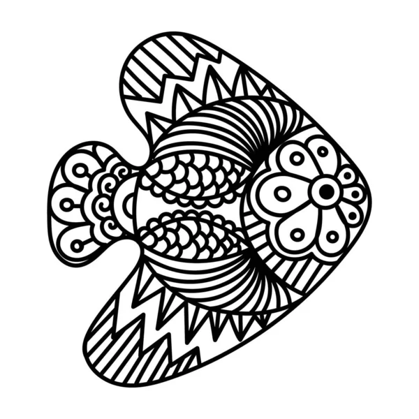 Декоративная Рыба Ручном Рисунке — стоковый вектор