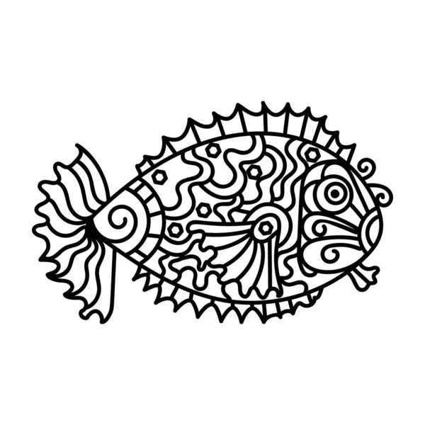 Palyaço balık simgesi vektör tasarımı 