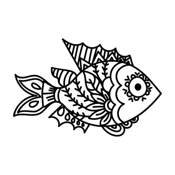 Payaso Peces Icono Diseño Vectores — Vector de stock