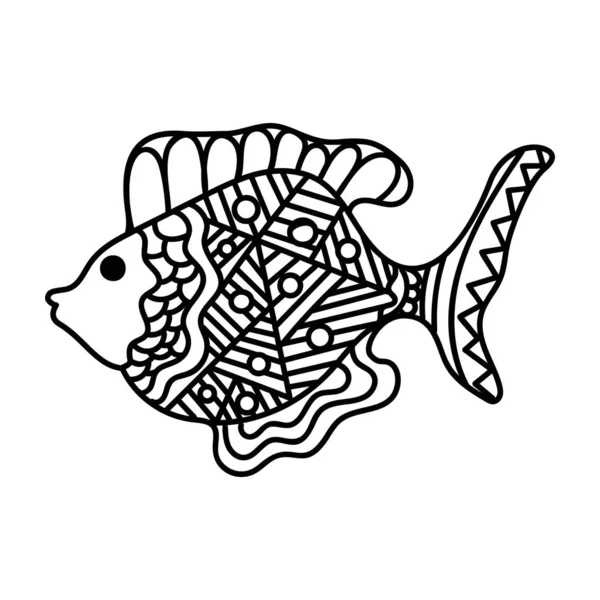 Clown Poisson Icône Vectoriel Design — Image vectorielle