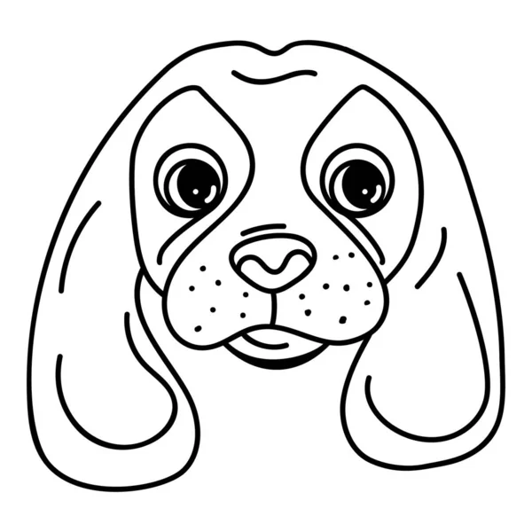 Binnenlandse Puppy Vector Portret Ontwerp — Stockvector