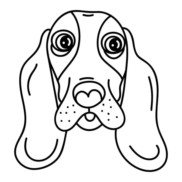 Wilde Hound Vector Portret Ontwerp — Stockvector