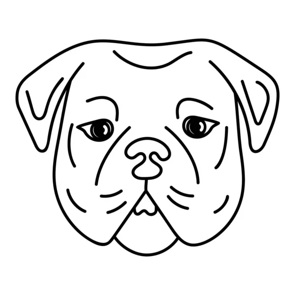 Ręcznie Rysowane Pies Pug Wektor — Wektor stockowy