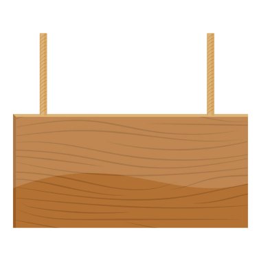 Vintage asılı tabela simgesi düz tasarım.