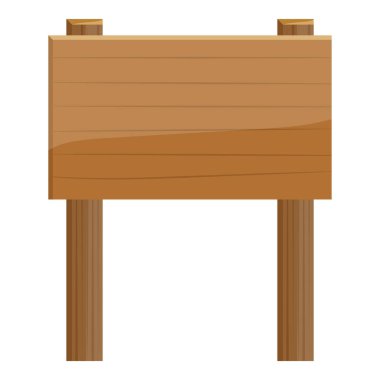Ahşap yol tahtası simgesinin düz tasarımı.