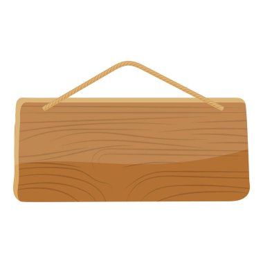 Vintage asılı tabela simgesi düz tasarım.