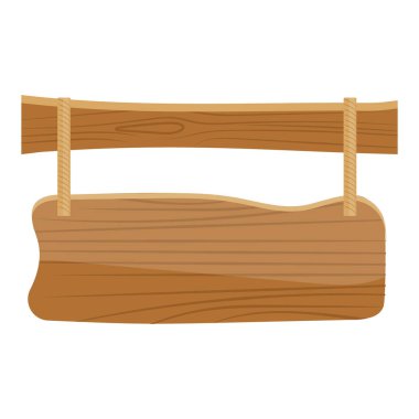 Vintage asılı tabela simgesi düz tasarım.