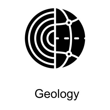Glyph tasarım vektörünün jeoloji logosu 