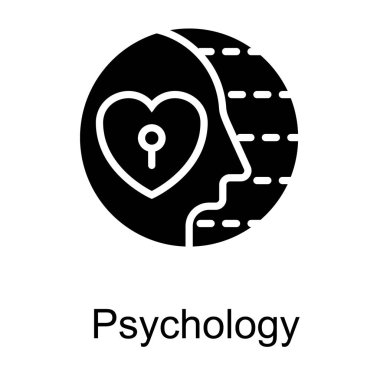 Katı tasarım vektörünün Psikoloji logosu 