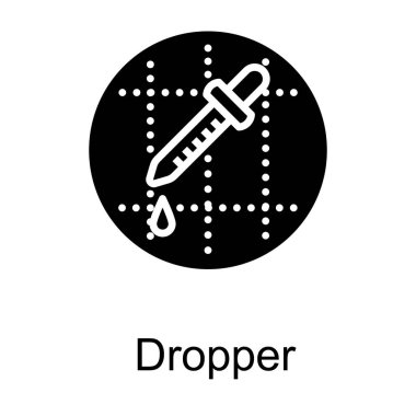 Drop s logosu glyph vektörü 