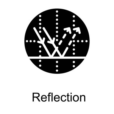 Katı tasarım vektörünün yansıma logosu 