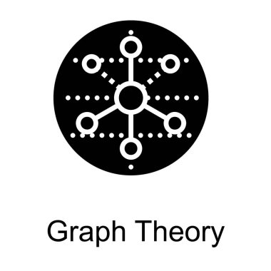 Yuvarlak glyph tasarımında ağ grafiği 