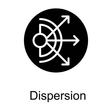 Katı tasarım vektörü içinde dağılım logosu 