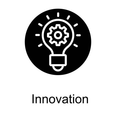 Katı logoda parlak fikir vektörü 