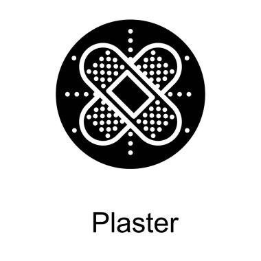 İlk yardım bandaj logosu glyph tasarım   