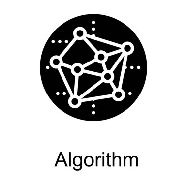 Algoritma logosu od glyph vektör tasarımı 