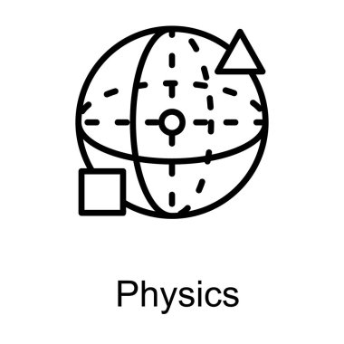 Fizik logo hattı tasarım vektörü  