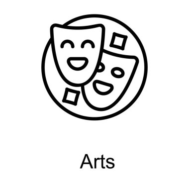 Çizgi vektörün sanat çizgisi logosu 