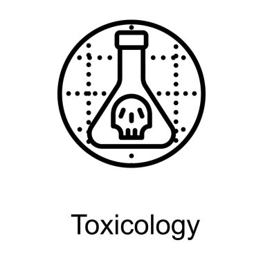 Çizgi vektörünün toksikoloji logosu 