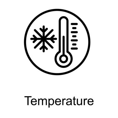 Sıcaklık ölçüm göstergesi çizgi logosu 