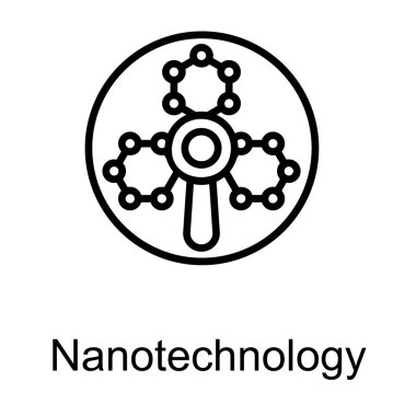 Çizgi tasarımında nanoteknoloji logosu 