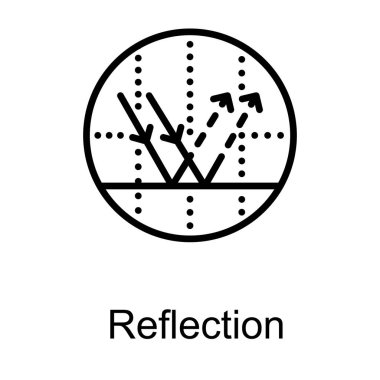 Çizgi tasarım vektörünün yansıma logosu 