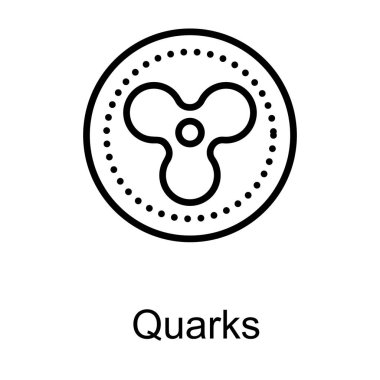 Quarks logo in line design  clipart