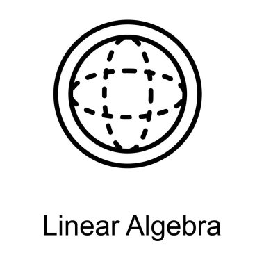 Çizgi vektöründe lineer cebir logosu 