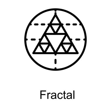 Çizgi tasarımında fraktal logo 