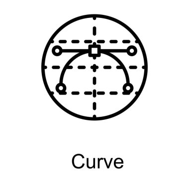 Çizgi tasarım vektörü eğrilik logosu 