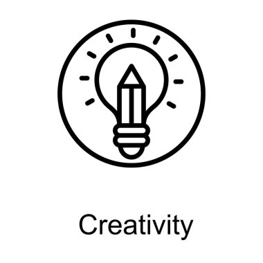 Çizgi logoda yaratıcılık tasarım fikri 