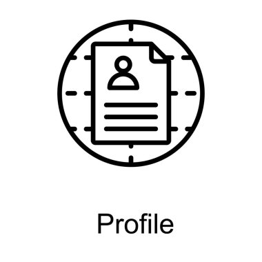 Çizgi tasarımında profil logosu 