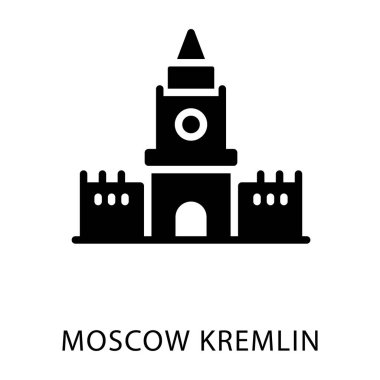 Glyph tasarım vektörünün Moskova kremlin simgesi 