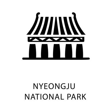 Gyeongju milli park vektörgph tasarım simgesi 