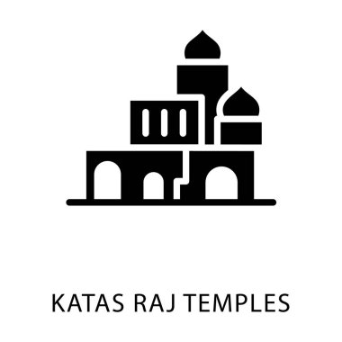 Glyph vektörkatas raj tapınağının simgesi