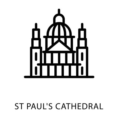 St Paul Katedrali'nin çizgi simgesi