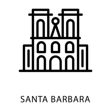 Çizgi vektörünün Santa barbara 