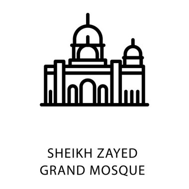 Hat vektör Şeyh zayed camii 