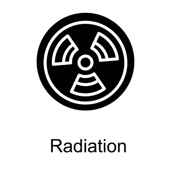 Radiación Electromagnética Vector Glifo Logotipo — Archivo Imágenes Vectoriales
