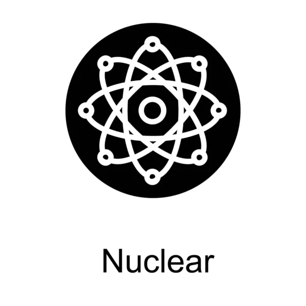 固体矢量设计的原子机制标志 — 图库矢量图片
