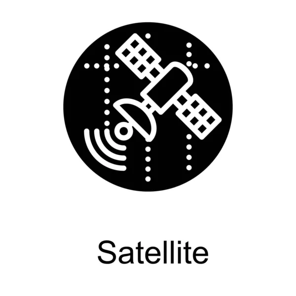 Δορυφορικό Λογότυπο Του Στερεού Σχεδιασμού — Διανυσματικό Αρχείο