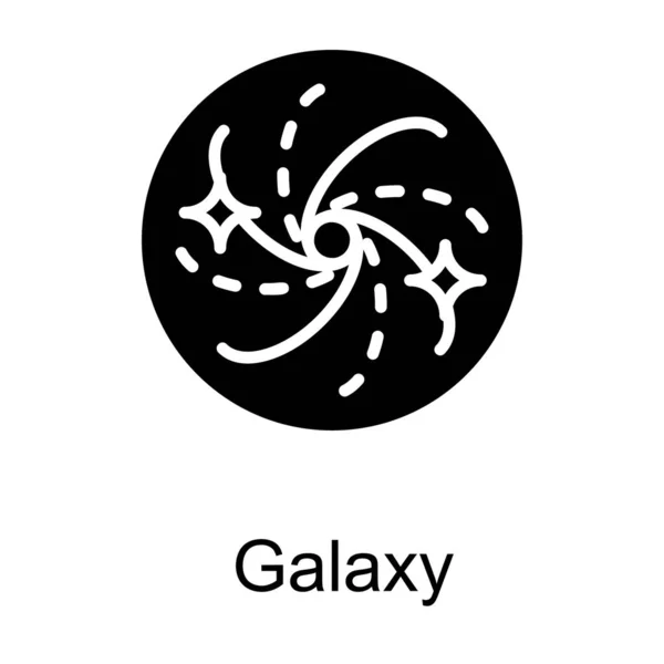 Galaxie Logo Des Festen Vektors — Stockvektor