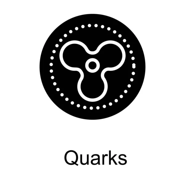 Logo Quarks Diseño Glifo — Vector de stock